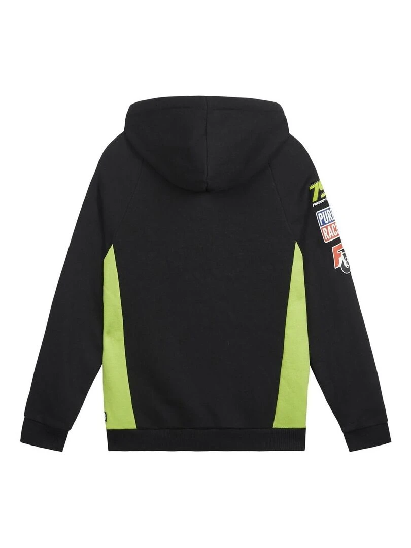 Sweat garçon à capuche Collection Racing Freegun Noir