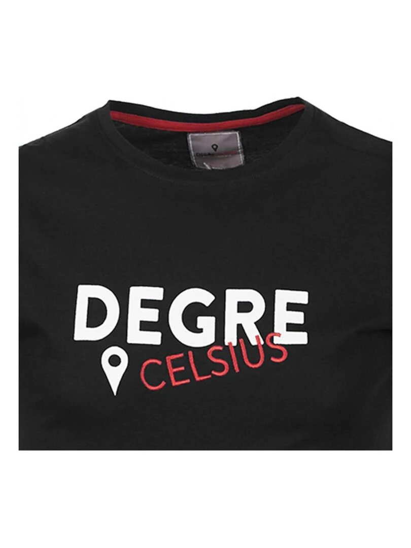 T shirt manches courtes homme CALOGO   DEGRE CELSIUS   Noir Noir