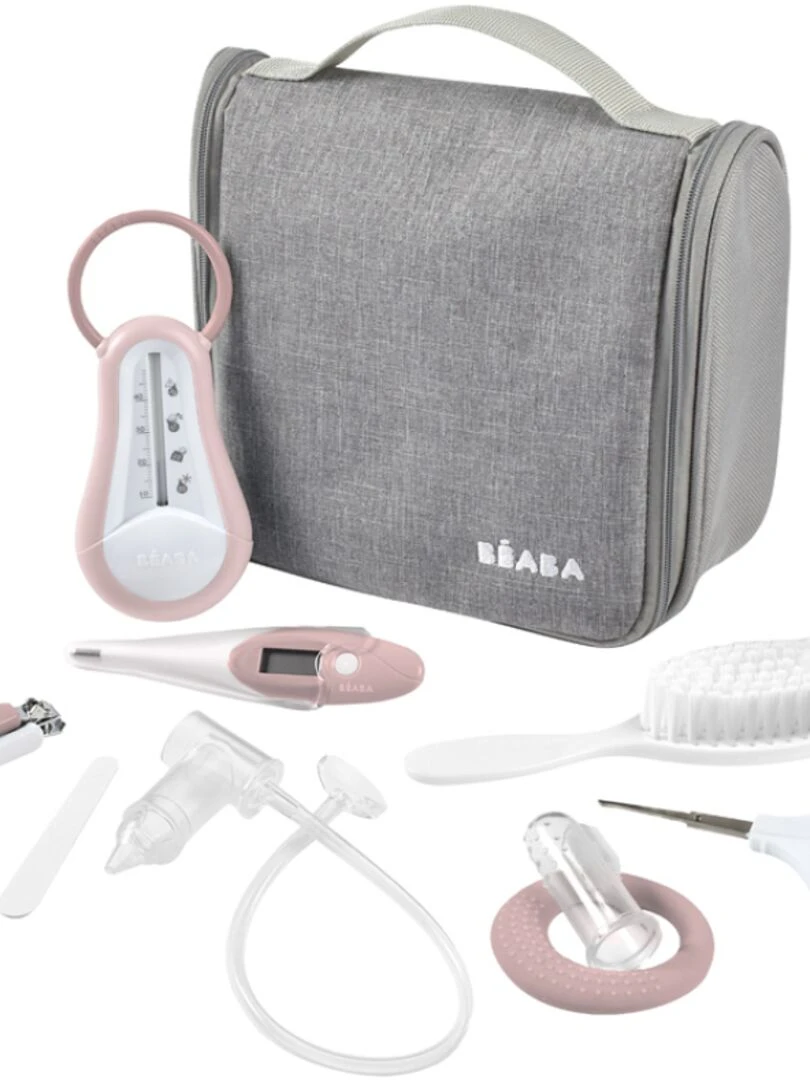Trousse de toilette old pink (9 accessoires) Rose