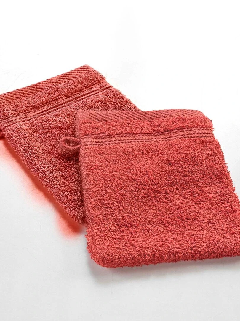 Lot de 2 gants de toilette Tendresse Marron cappuccino