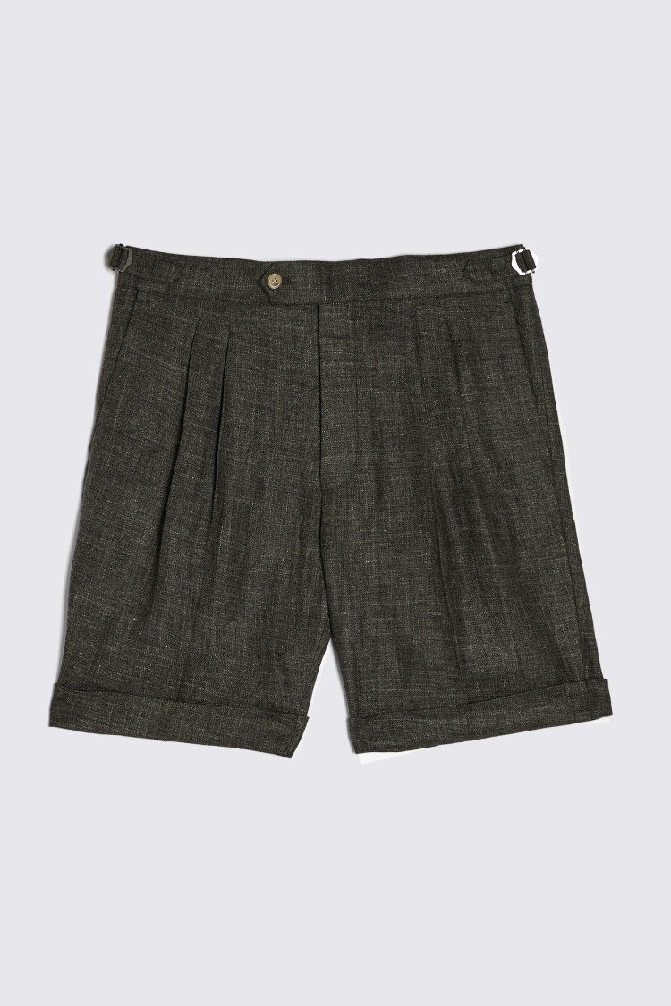 Light Grey Linen Shorts   Buy Online at Moss