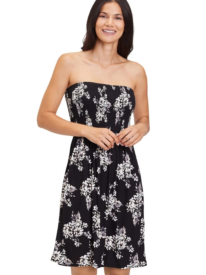 Robe de plage bustier Jasmin Noir