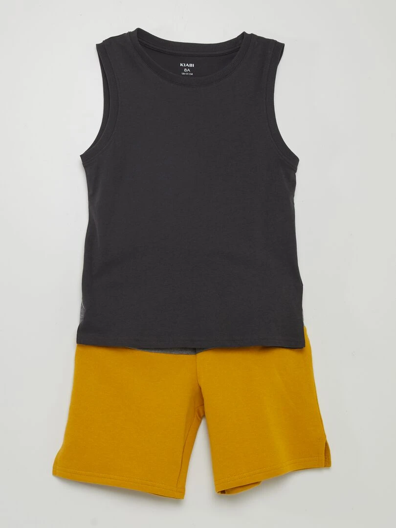 Ensemble débardeur short 2 pièces Jaune