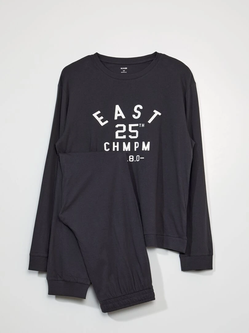 Ensemble pyjama en jersey 2 pièces Bleu