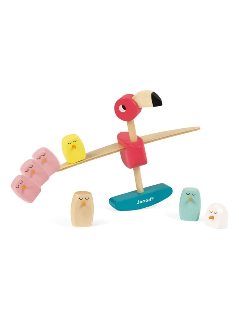 Jeu d’équilibre Flamant rose Zigolos (26 cm)   N/A
