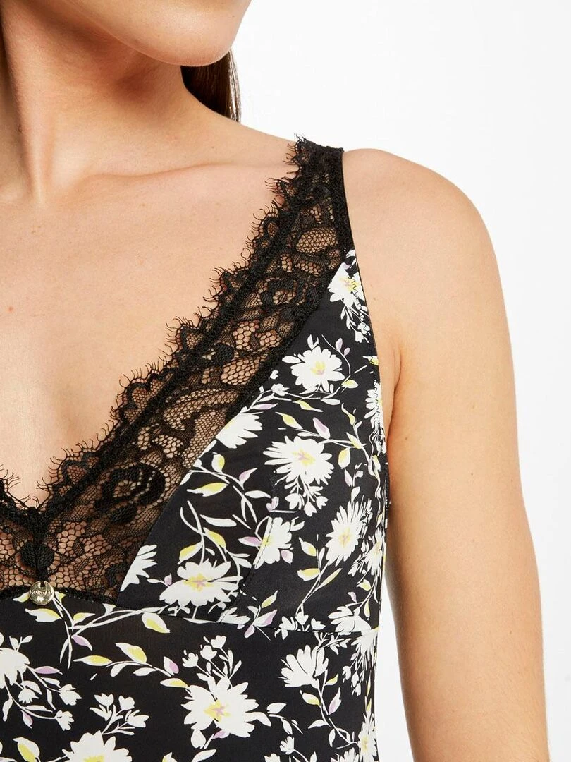 Nuisette fleur FANNY   Morgan Lingerie   Noir