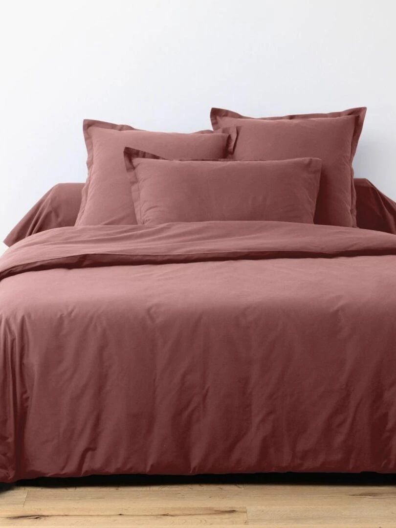 Lot de 2 taies d’oreiller coton uni   Tomette