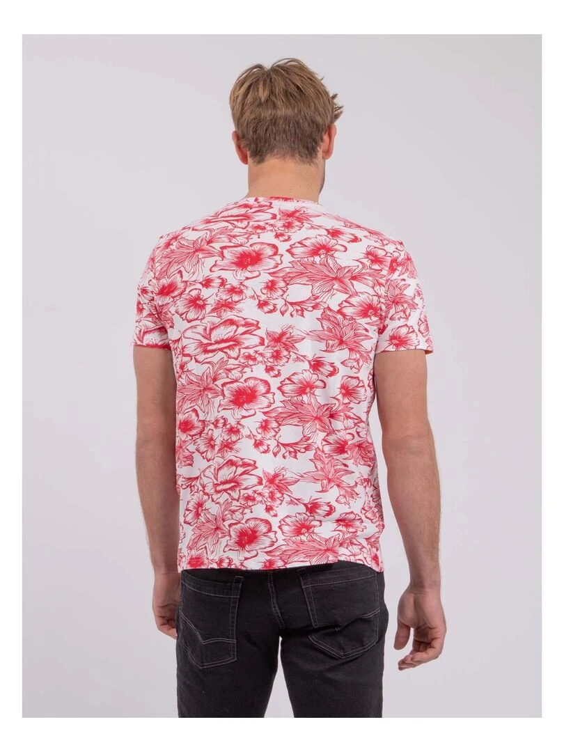 T shirt manches courtes col rond pur coton NOLIBA Rouge
