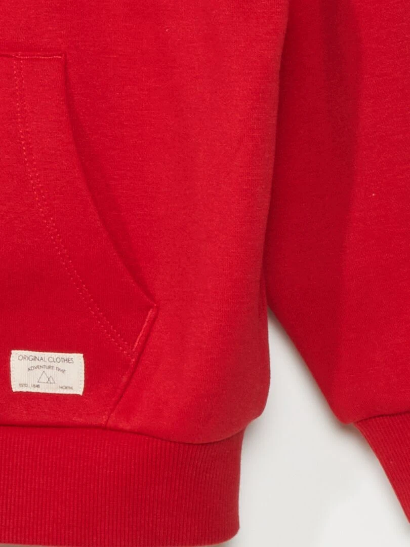 Sweat en molleton   Rouge