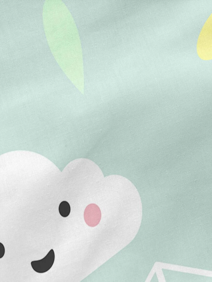 Drap housse Rainbow "Happyfriday"   Blanc