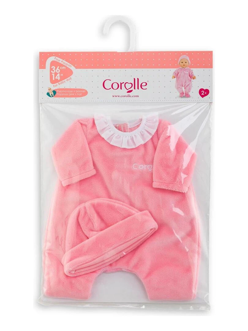 Pyjama rose et bonnet pour poupon 36 cm   N/A