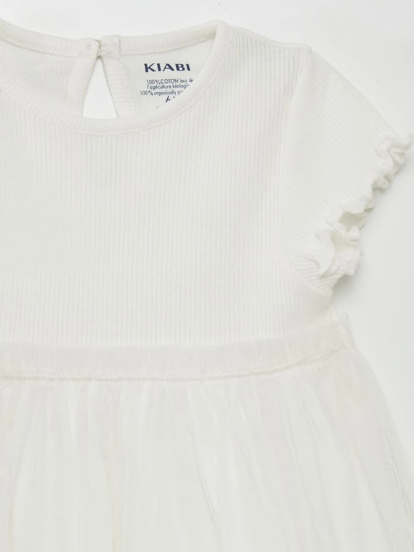 Robe légère en tulle   blanc