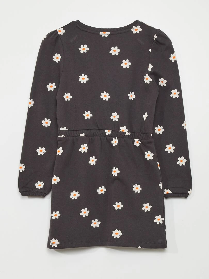 Robe sweat cintrée imprimée   Bleu