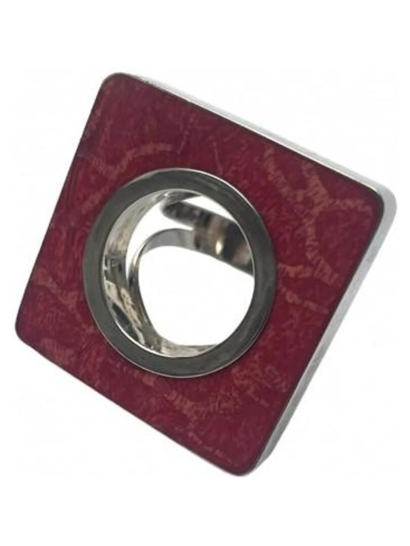 Bague carrée en argent et gorgone Bijoucolor Rouge