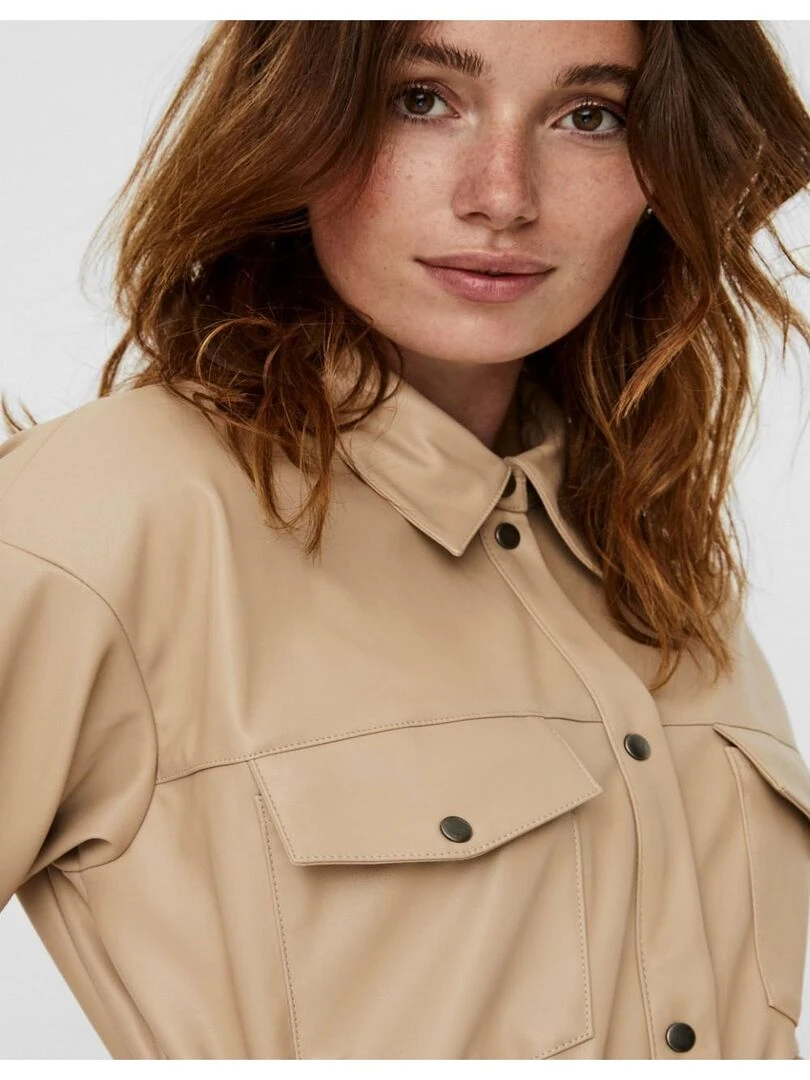 Robe chemise Vero Moda   Beige