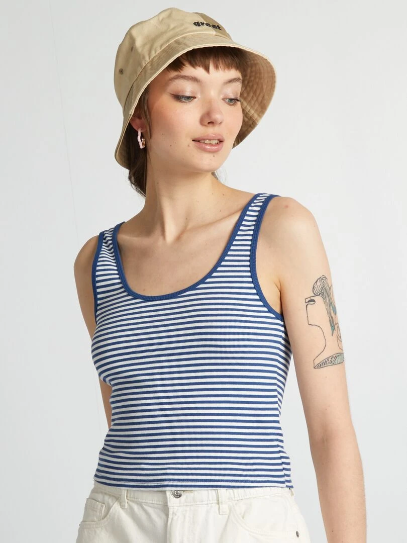 Débardeur cropped   Bleu