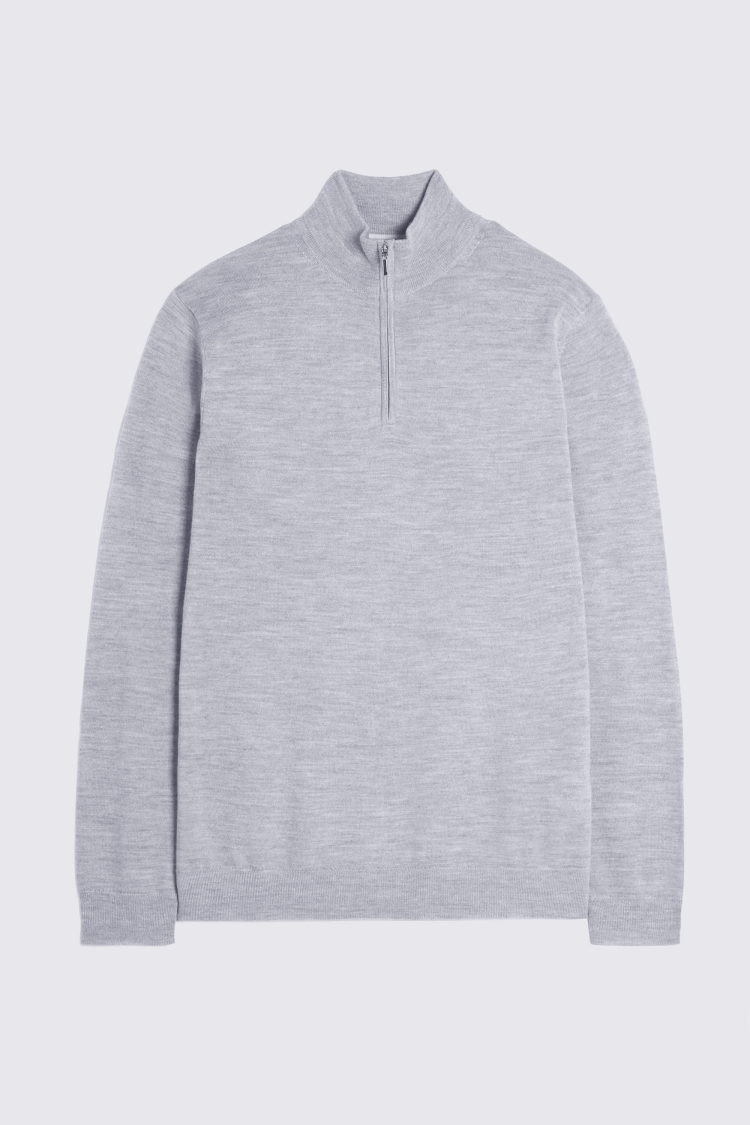 Navy Merino Crew Neck Jumper   Buy Online at Moss