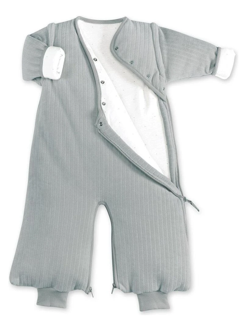 Bemini Gigoteuse jambes séparables Pady velvet et jersey Gris