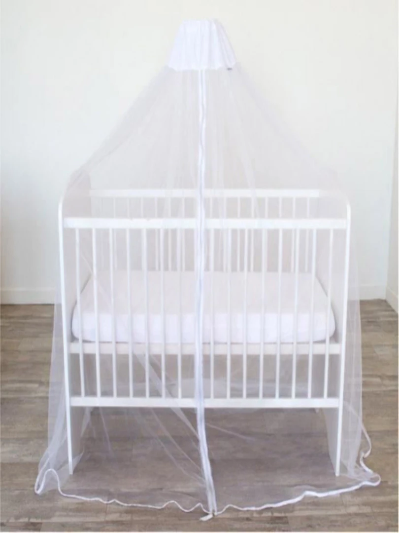 Ciel De Lit Moustiquaire + Flèche Sur Socle Pour Lit   Blanc