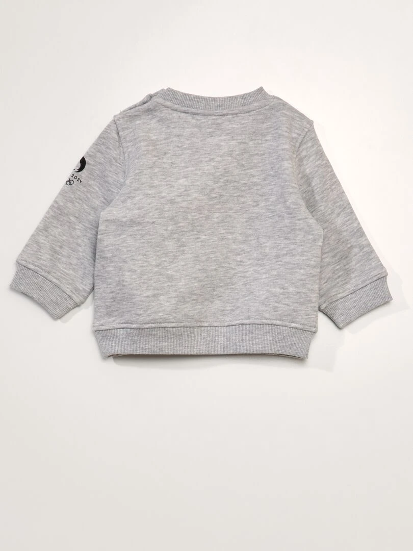 Sweat imprimé   Paris 2024   Gris chiné