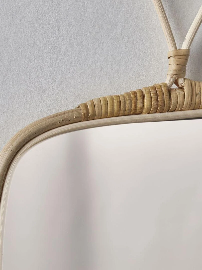 Miroir carré en bois MATISSE   Beige