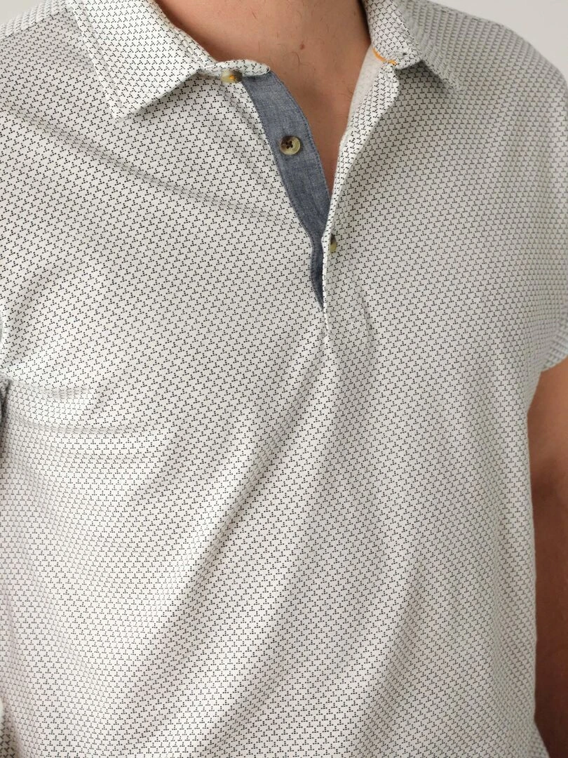 Polo homme en jersey 'Deeluxe'   Blanc