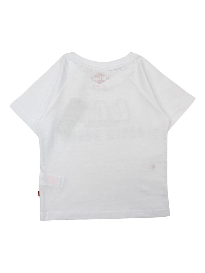 Lee Cooper T shirt garçon imprimé logo en coton Blanc