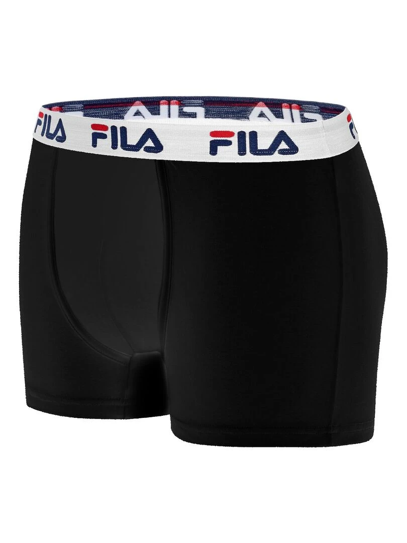 Lot de 4 Boxers Coton homme FU5016 Uni Fila   Gris Noir