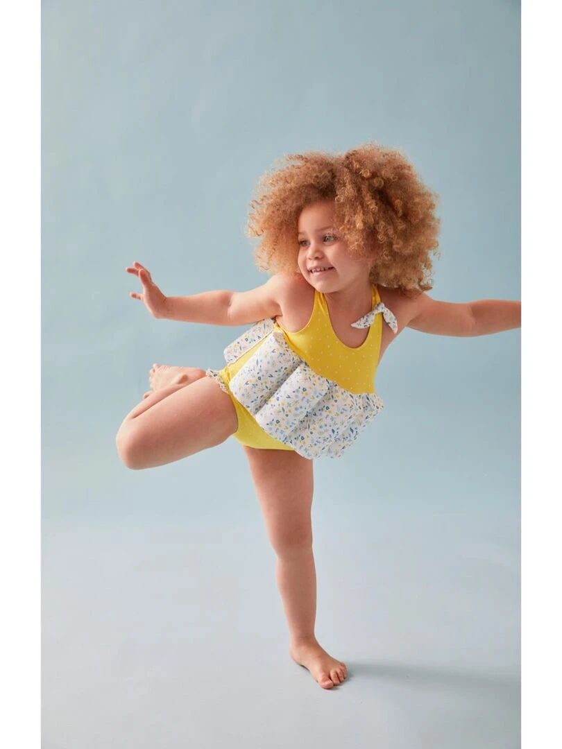 Maillot bouée à imprimés  jaune/bleu   Archimède   Jaune