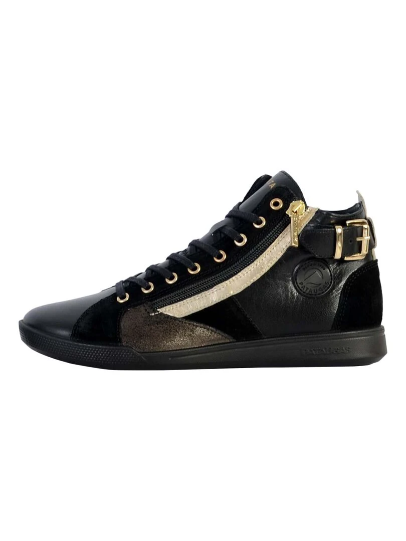 Basket Montante Cuir Pataugas Palme Noir