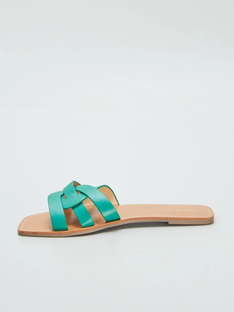 Sandales à brides croisées fantaisie   Vert