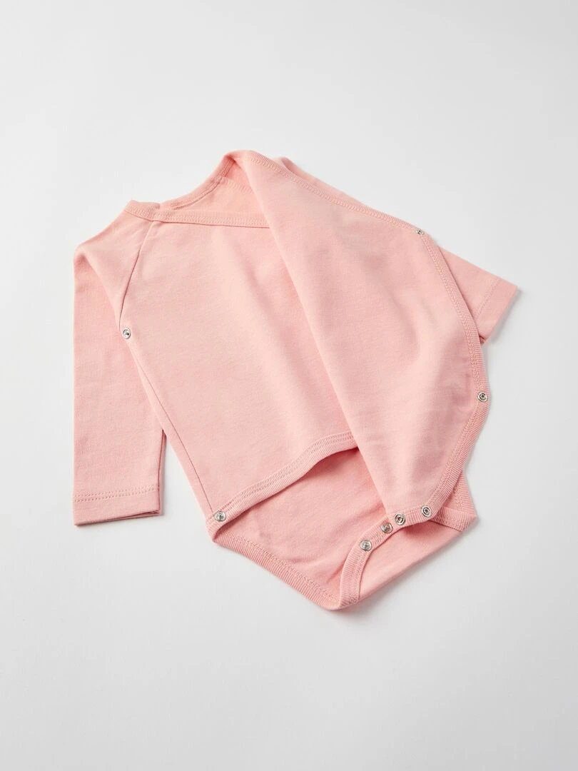 Body manches longues DREAM TEAM  lot de 4   Rose