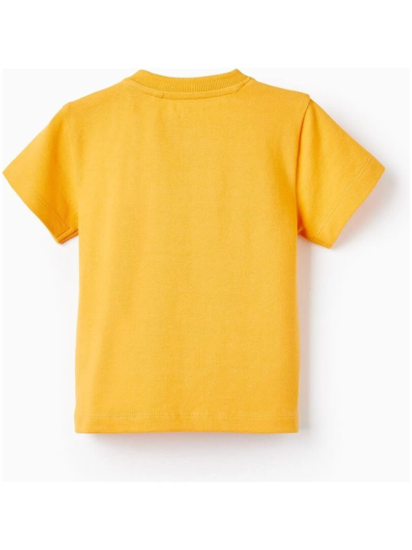 T shirt à manches courtes en piqué de coton pour bébé garçon manches courtes MATISSE Jaune
