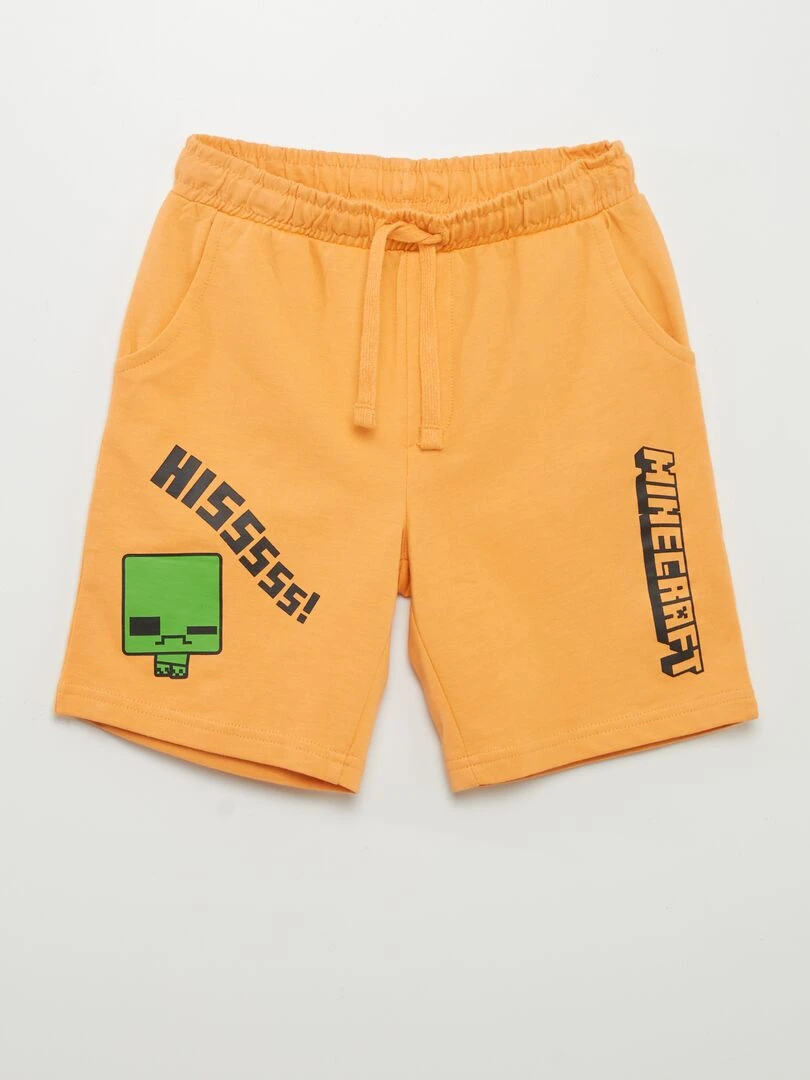 Ensemble court 2 pièces 'Minecraft'   Orange