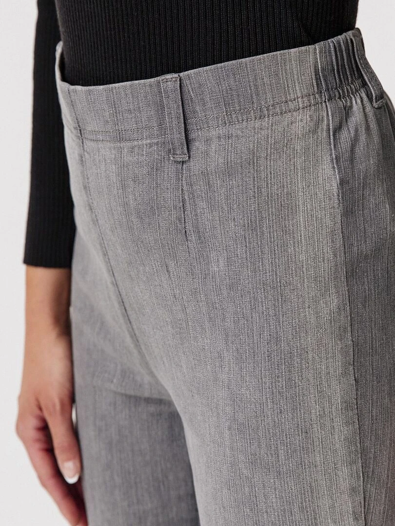 Jean effet ventre plat extensible   Damart   Gris