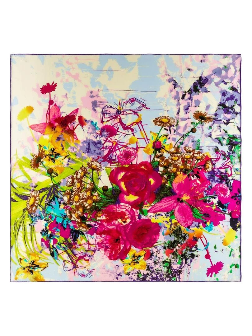 Carré de soie Premium Bukiet Multicolore