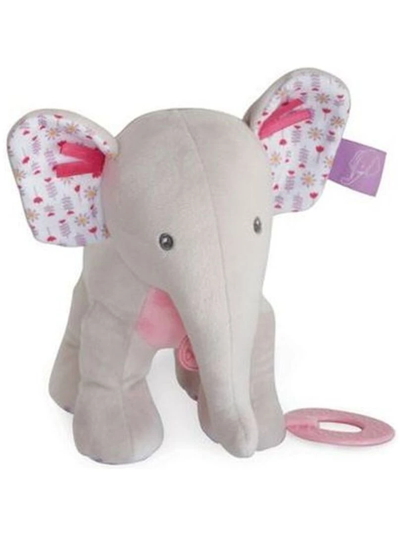 Doudou Babynat Elephant Rose Activité Edgar & Eglantine Rose