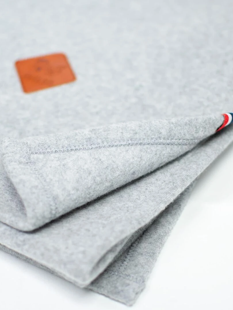 Couverture polaire 100% coton ultra doux Gris