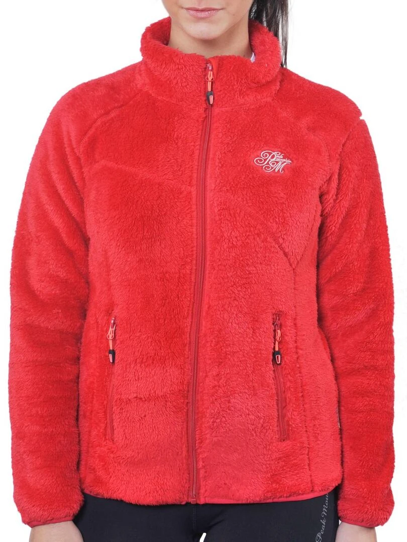 Blouson polaire femme ARIANE Rouge
