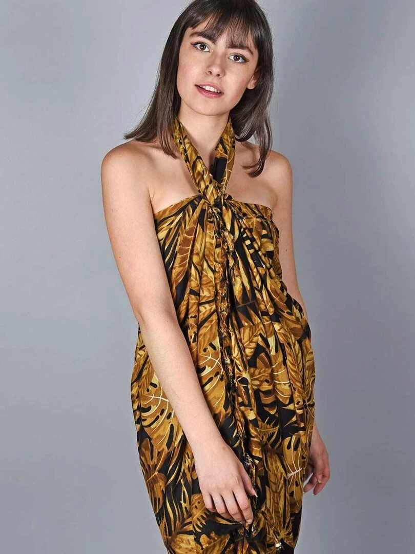 Paréo Batik Bambus Marron