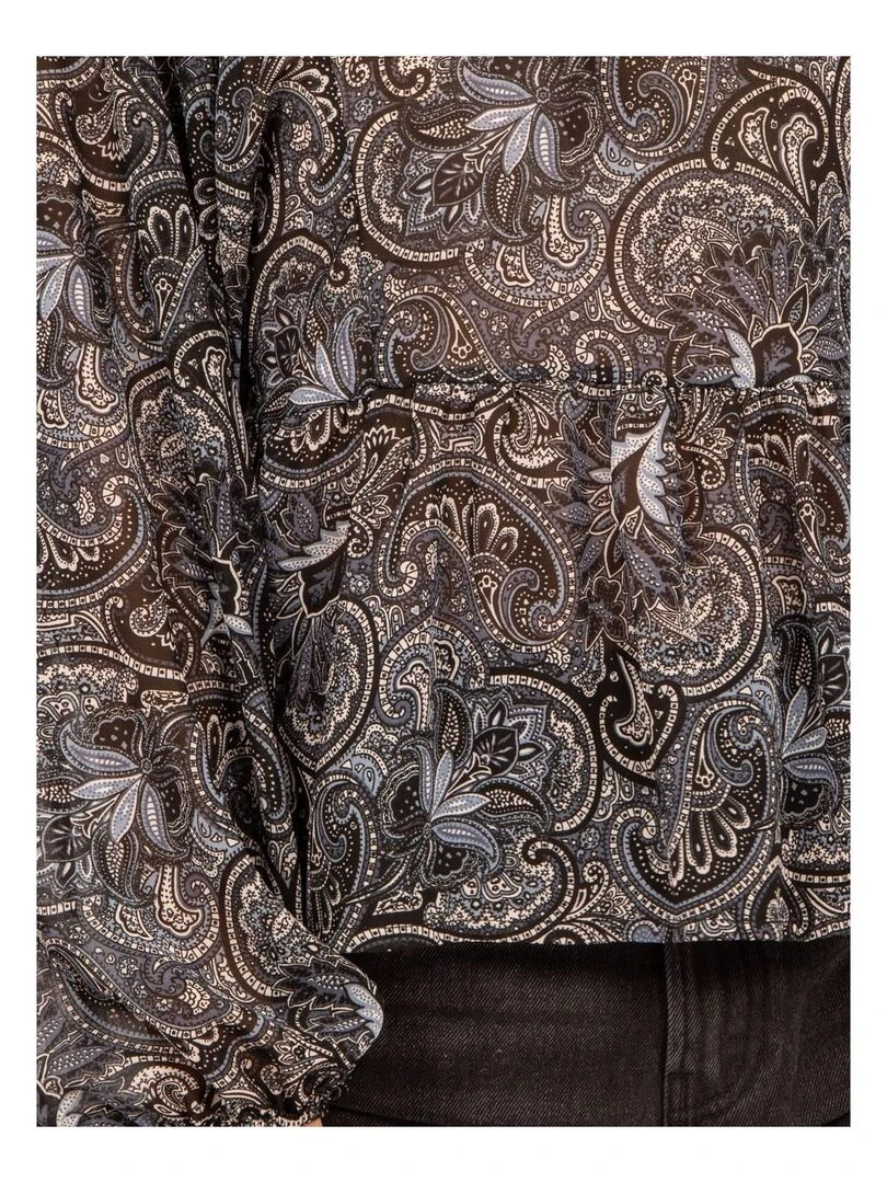 Blouse fluide motifs FARAH   Bleu