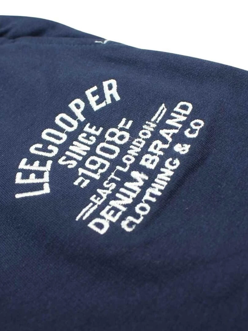 Lee Cooper   Bermuda garçon imprimé logo en coton   Bleu marine