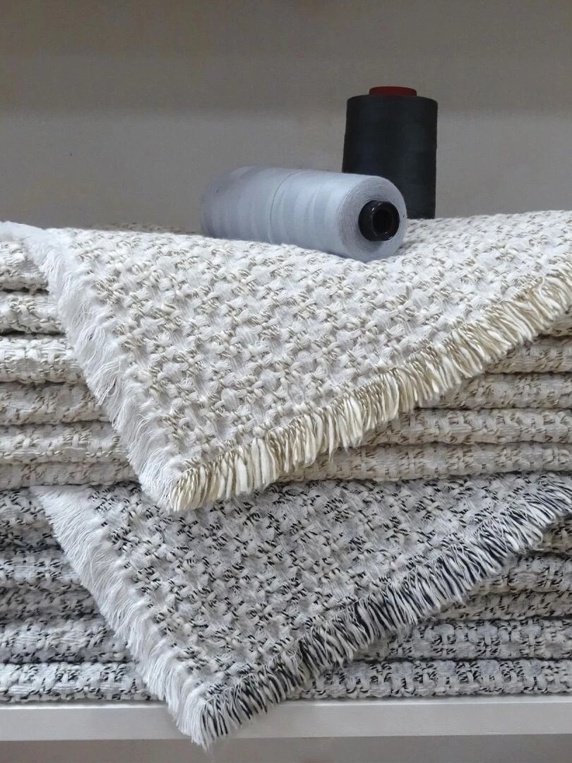 Jeté de lit Effet tweed Beige