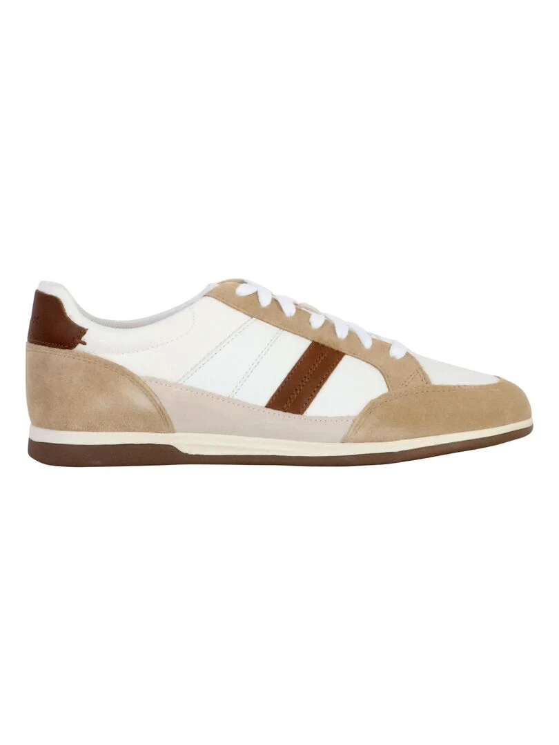 Basket Cuir Geox Renan Blanc