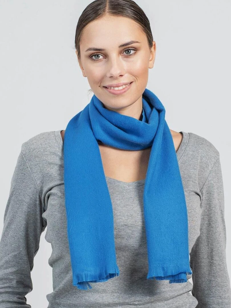 Echarpe Sherpa Fabriqué en France Bleu clair