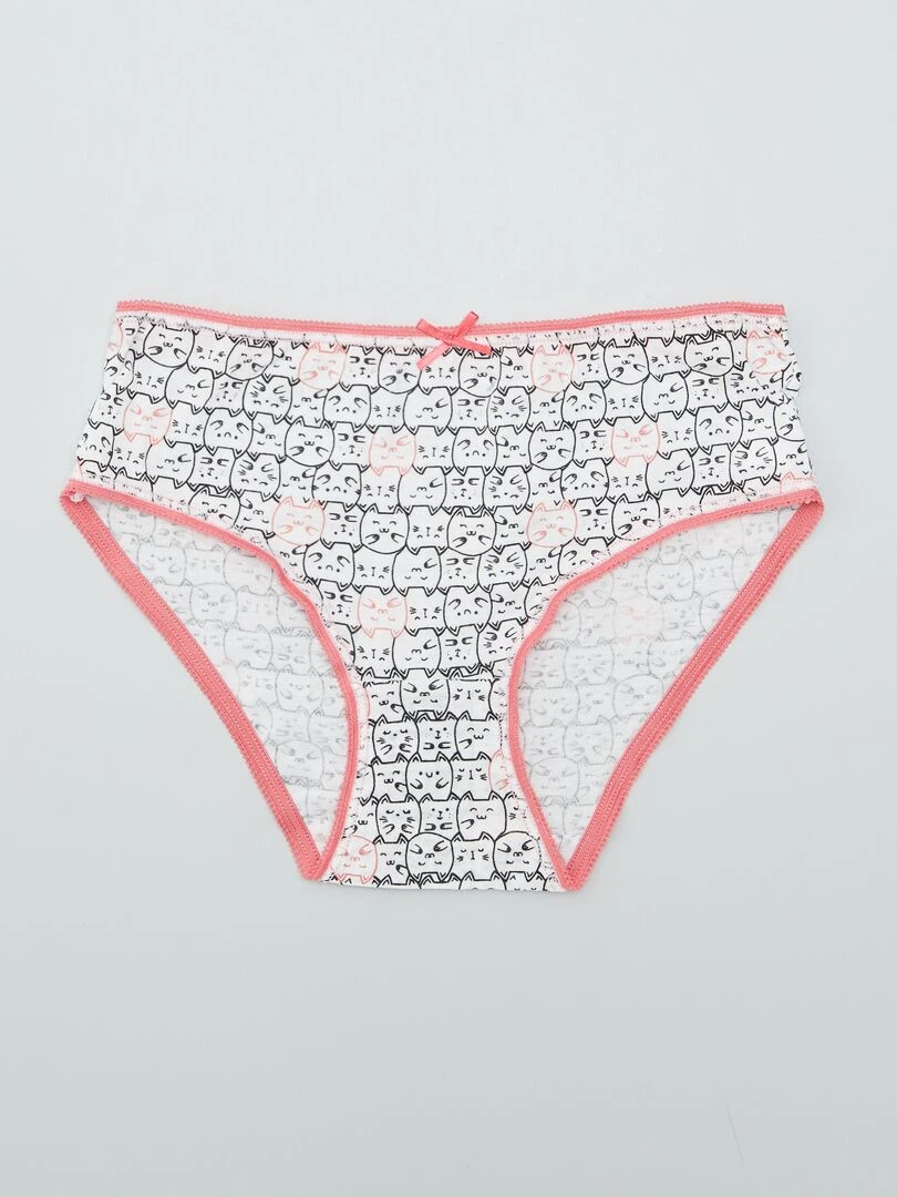 Lot de culottes en coton 3 pièces Blanc