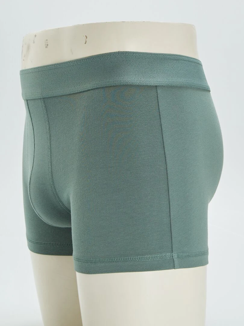 Lot de 3 boxers unis   Vert/gris
