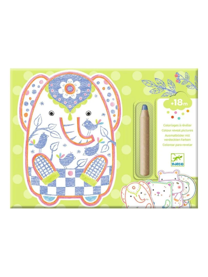Coloriage pour les petits Animaux sauvages à révéler N/A