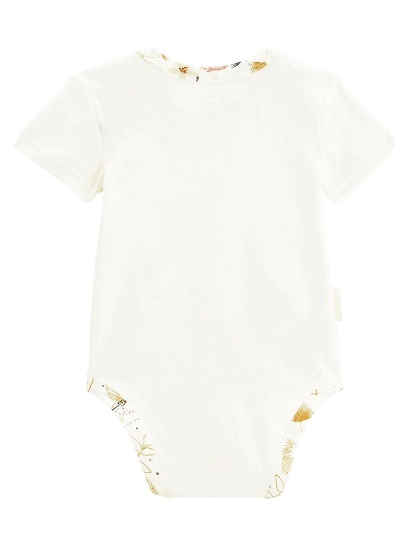 Lot de 2 bodies bébé manches courtes Sahara   Ecru