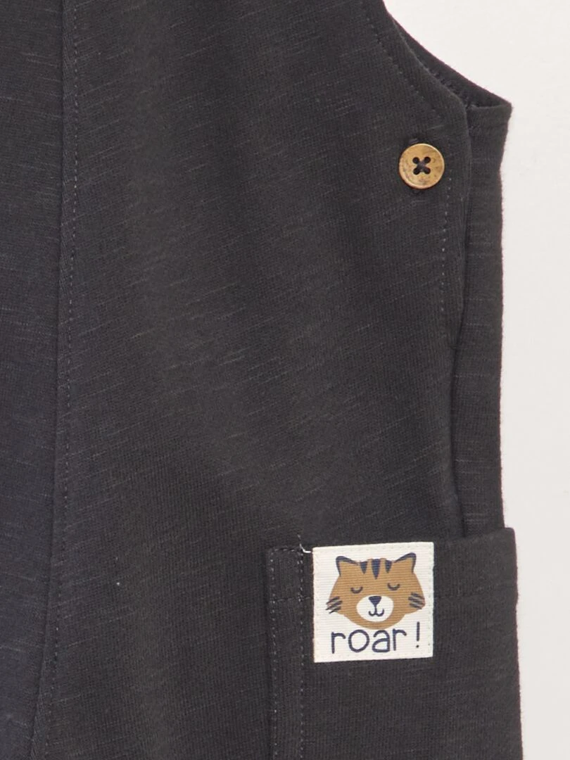 Salopette en molleton   Noir